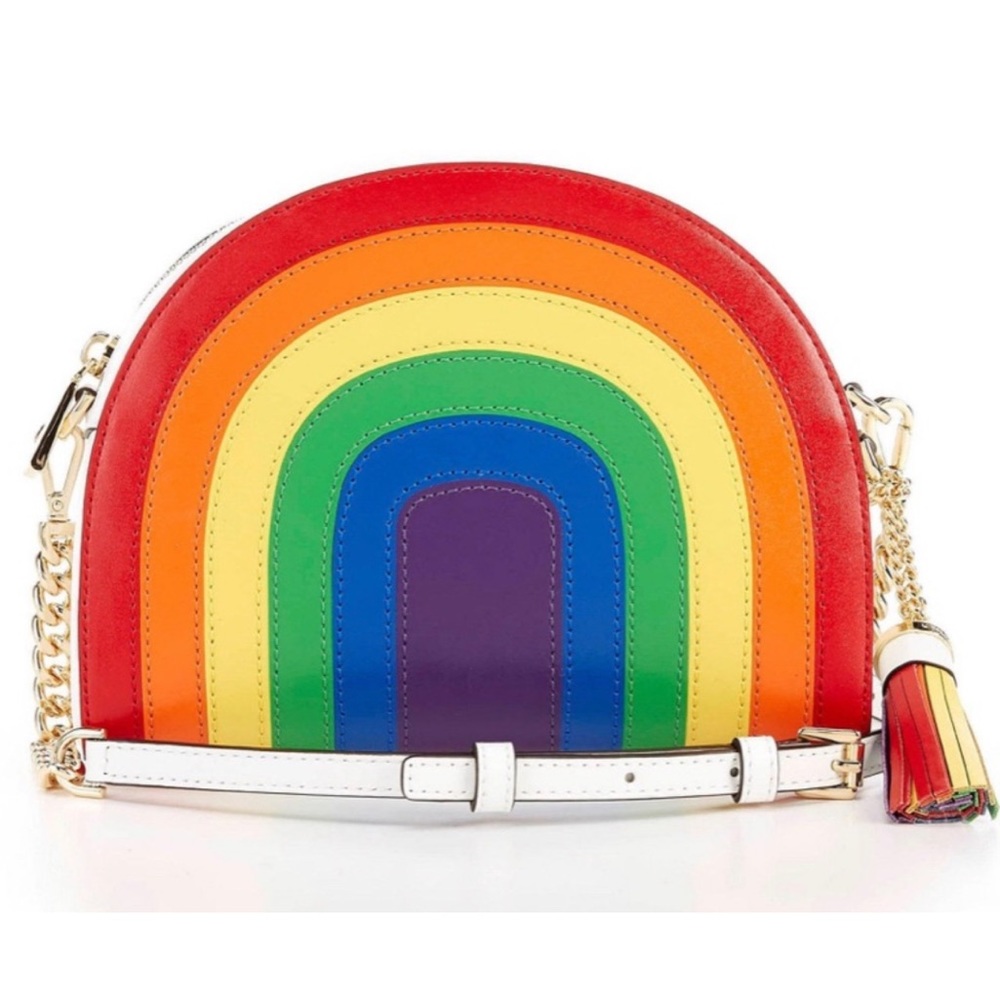 Half moon rainbow crossbody bag